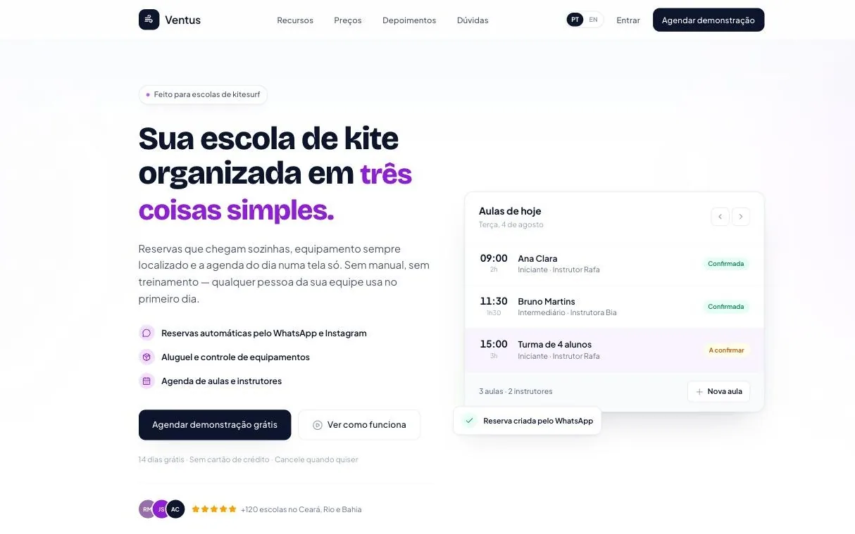 Ventus website designed and built by GroundUp